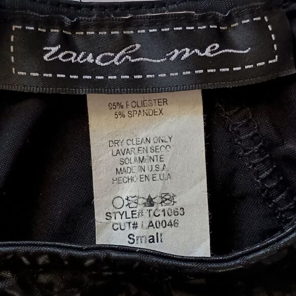 Vintage 90s Faux Leather Peplum Top S  Sexy Animal Print Embossed Wet Look Zips. - Picture 9 of 15